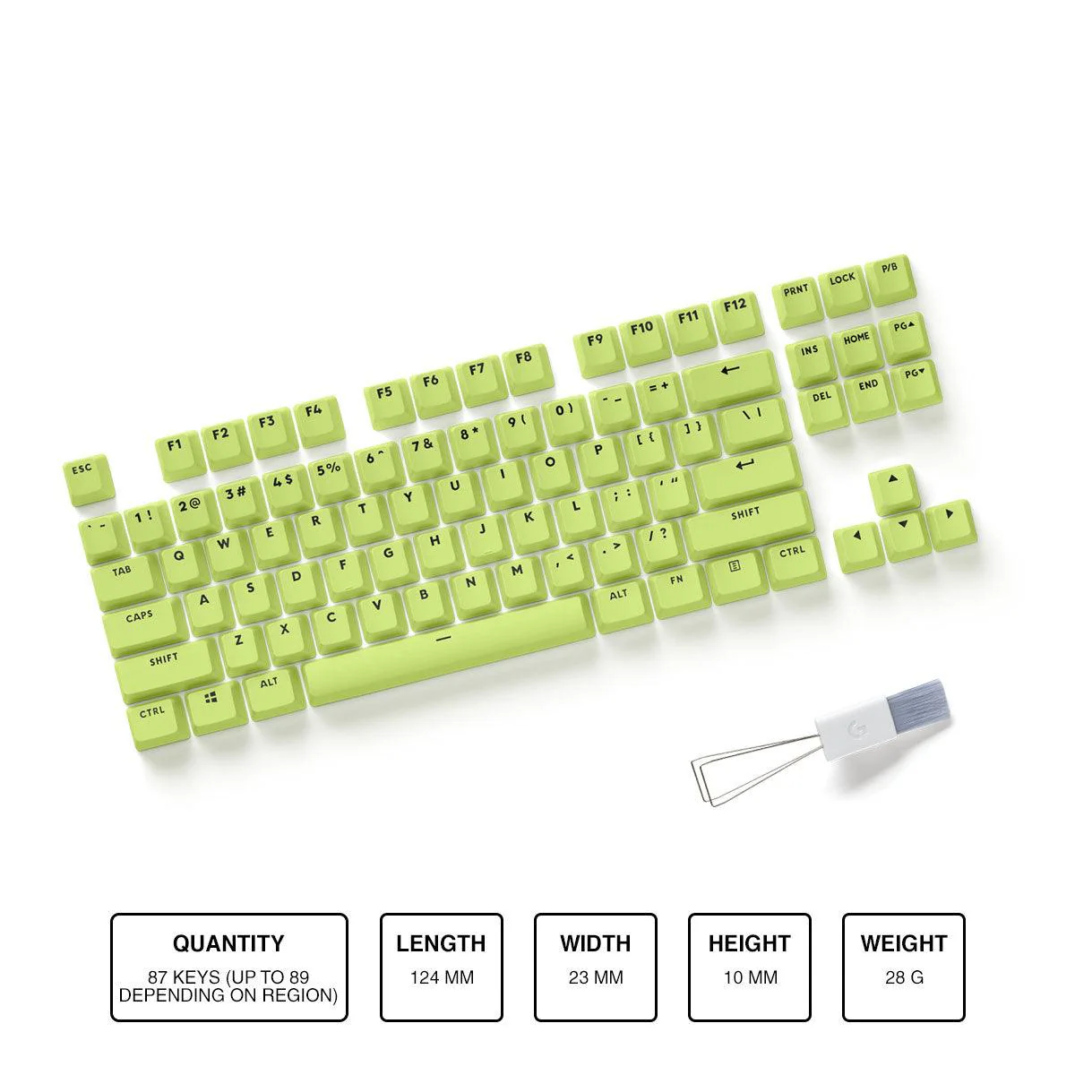 Logitech Aurora Collection Key Caps For G715 And G713 Keyboards (Green)