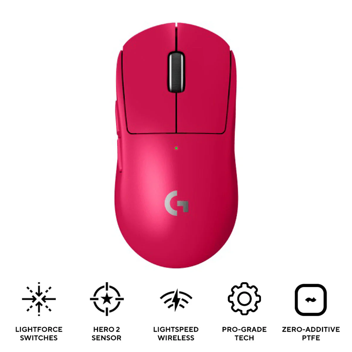Logitech G Pro X Superlight 2 Lightspeed Wireless Gaming Mouse (Black, White, Magenta) - Image 14