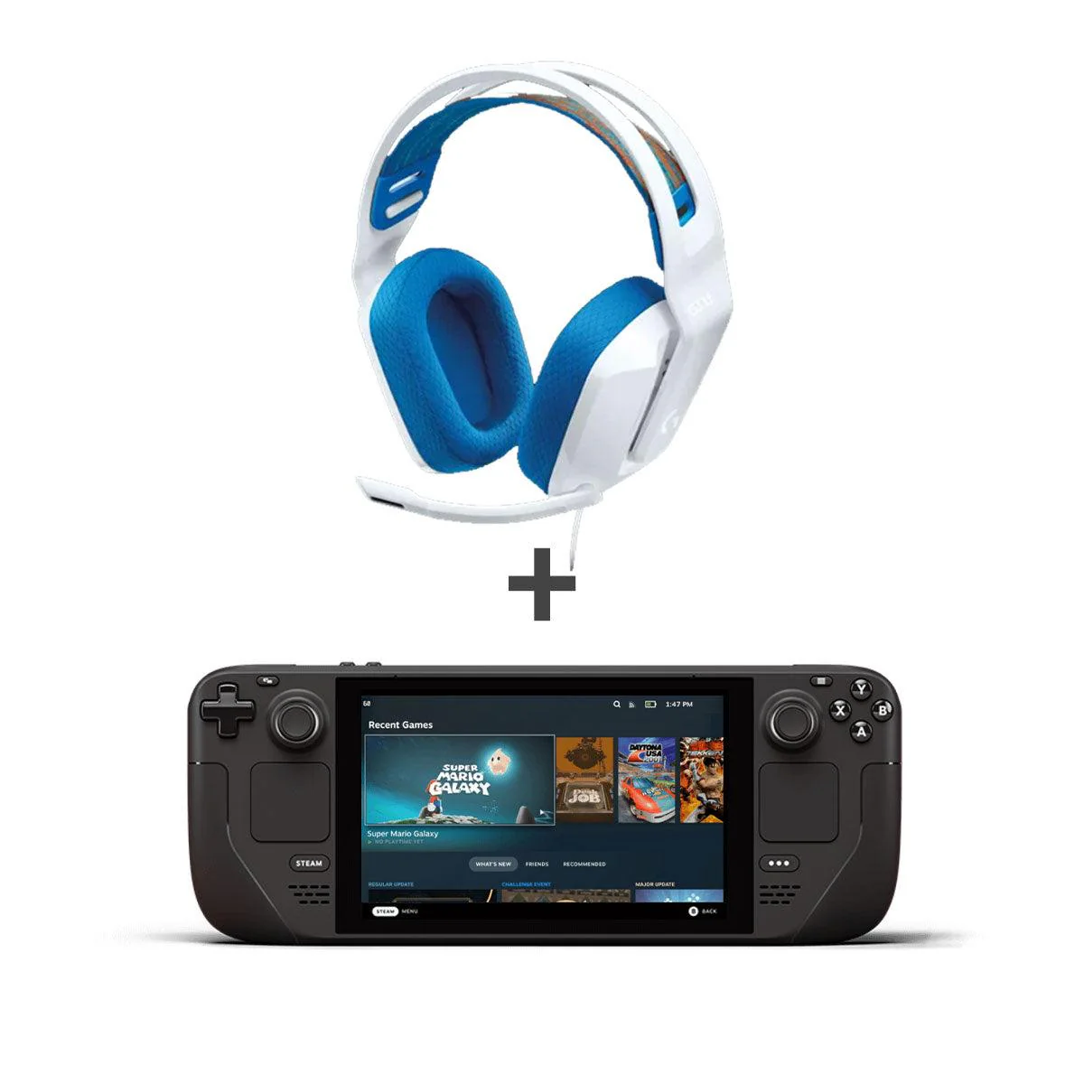 LOGITECH G335 WIRED GAMING HEADSET (WHITE) + STEAM DECK (64GB,256GB,512GB) BUNDLE