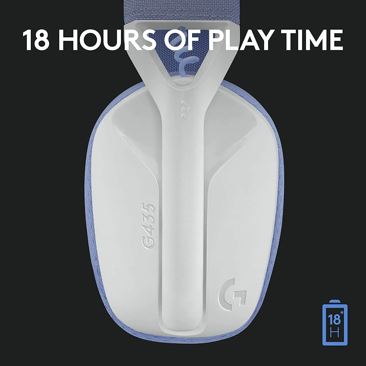 Logitech G435 Lightspeed Wireless Gaming Headset (White) - Image 4