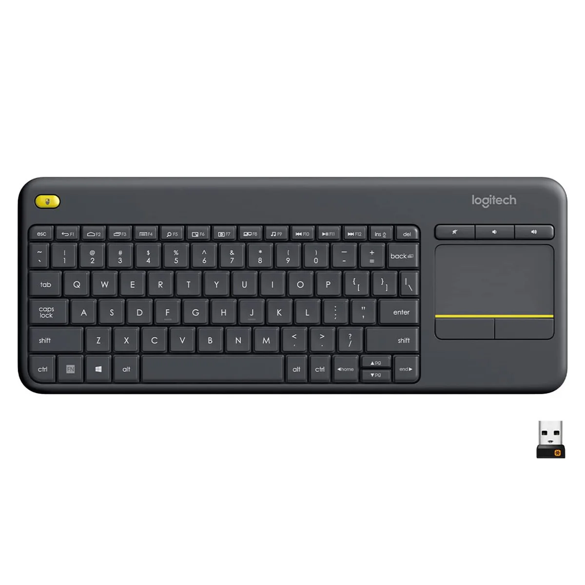 Logitech K400 Plus Tv Wireless Touch Keyboard (Windows/Chrome Os/Android) Black