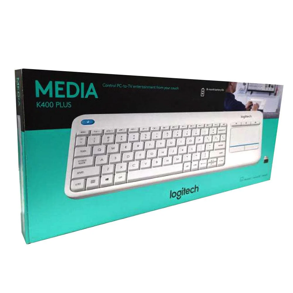 Logitech K400 Plus Wireless Touch Keyboard (White) - Image 5