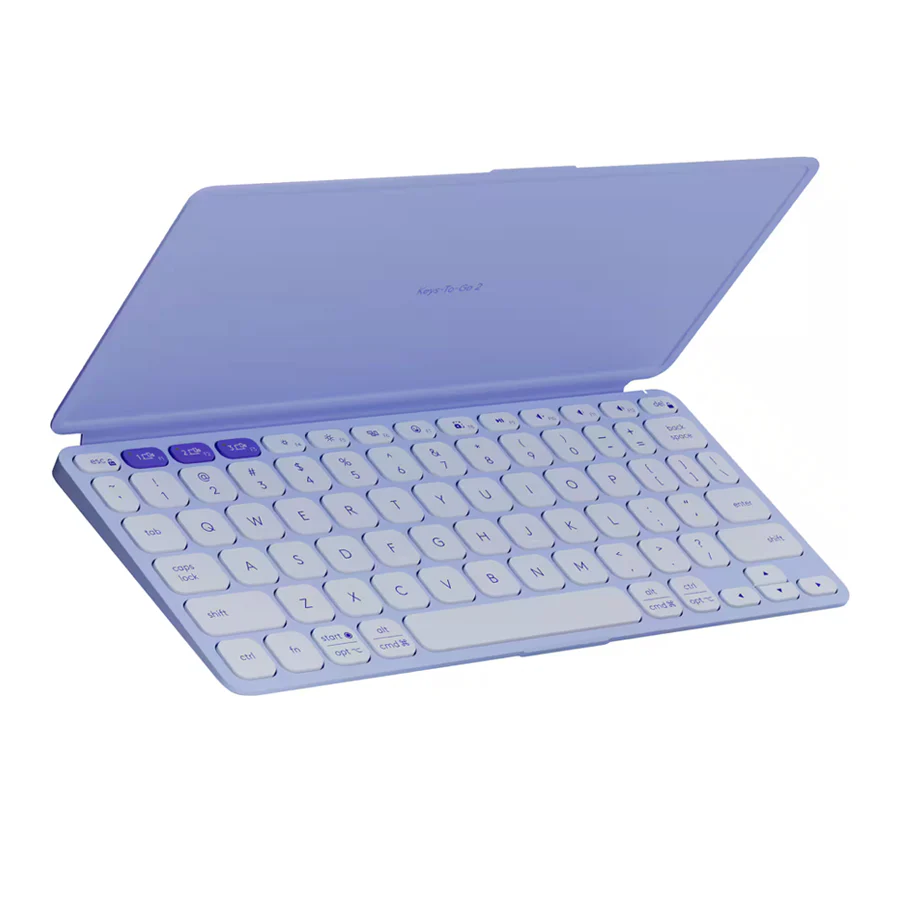 Logitech Keys-To-Go 2 Ultra Portable Wireless Keyboard With Cover (Graphite, Pale Gray, Lilac) - Image 2