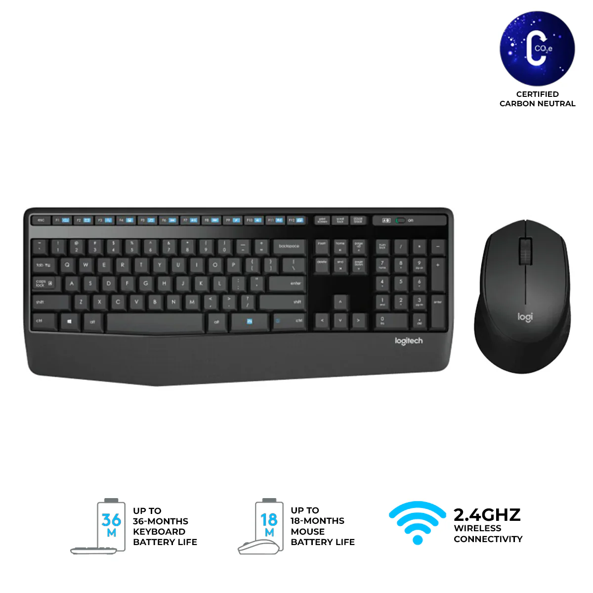 Logitech Mk345 Refresh Comfort Wireless Keyboard And Mouse Combo Pack (920-012926)