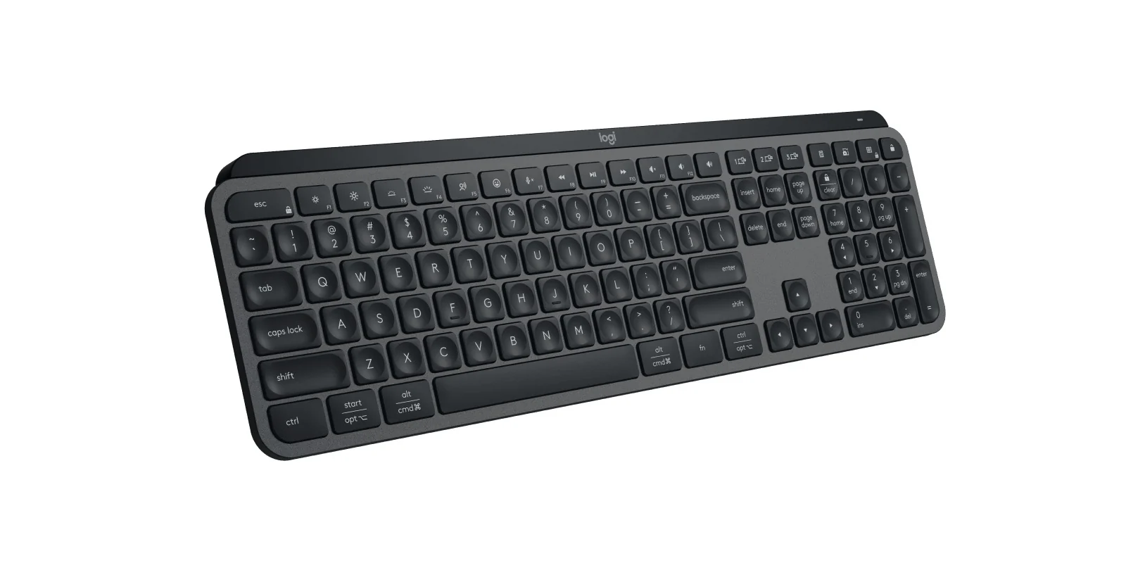 Logitech MX Keys S Advanced Wireless Illuminated Keyboard (Graphite) - Image 2