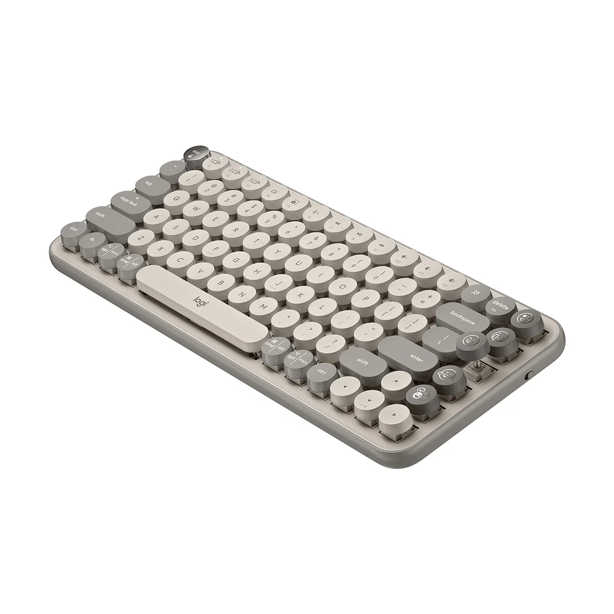 Logitech Pop Keys Wireless Mechanical Keyboard With Customizable Emoji Keys (Mist Sand) - Image 2