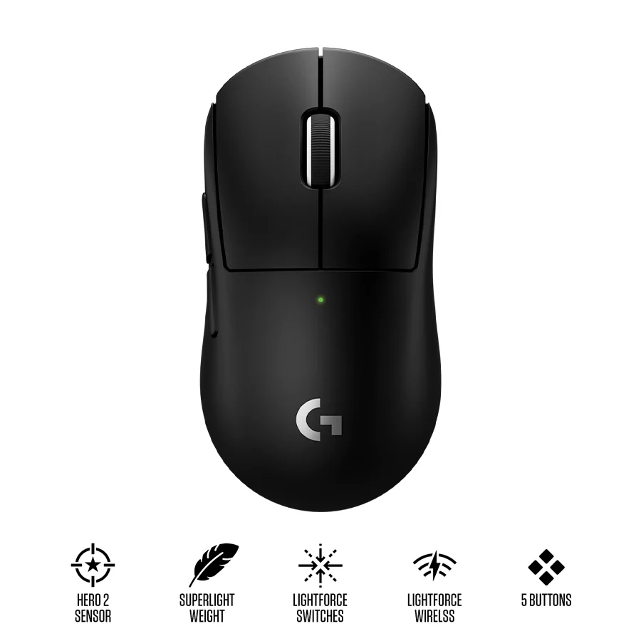Logitech Pro X Superlight 2c Lightspeed Wireless Gaming Mouse (Black, White) - Image 2