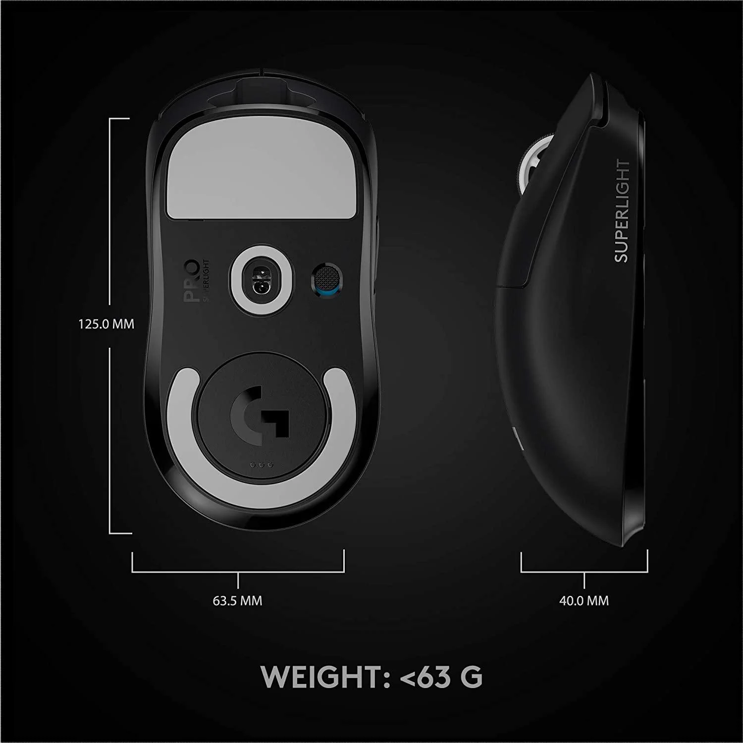 Logitech Pro X Superlight Wireless Gaming Mouse (Black) - Image 13