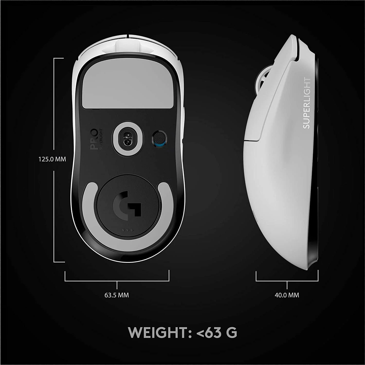 Logitech Pro X Superlight Wireless Gaming Mouse (White) - Image 8