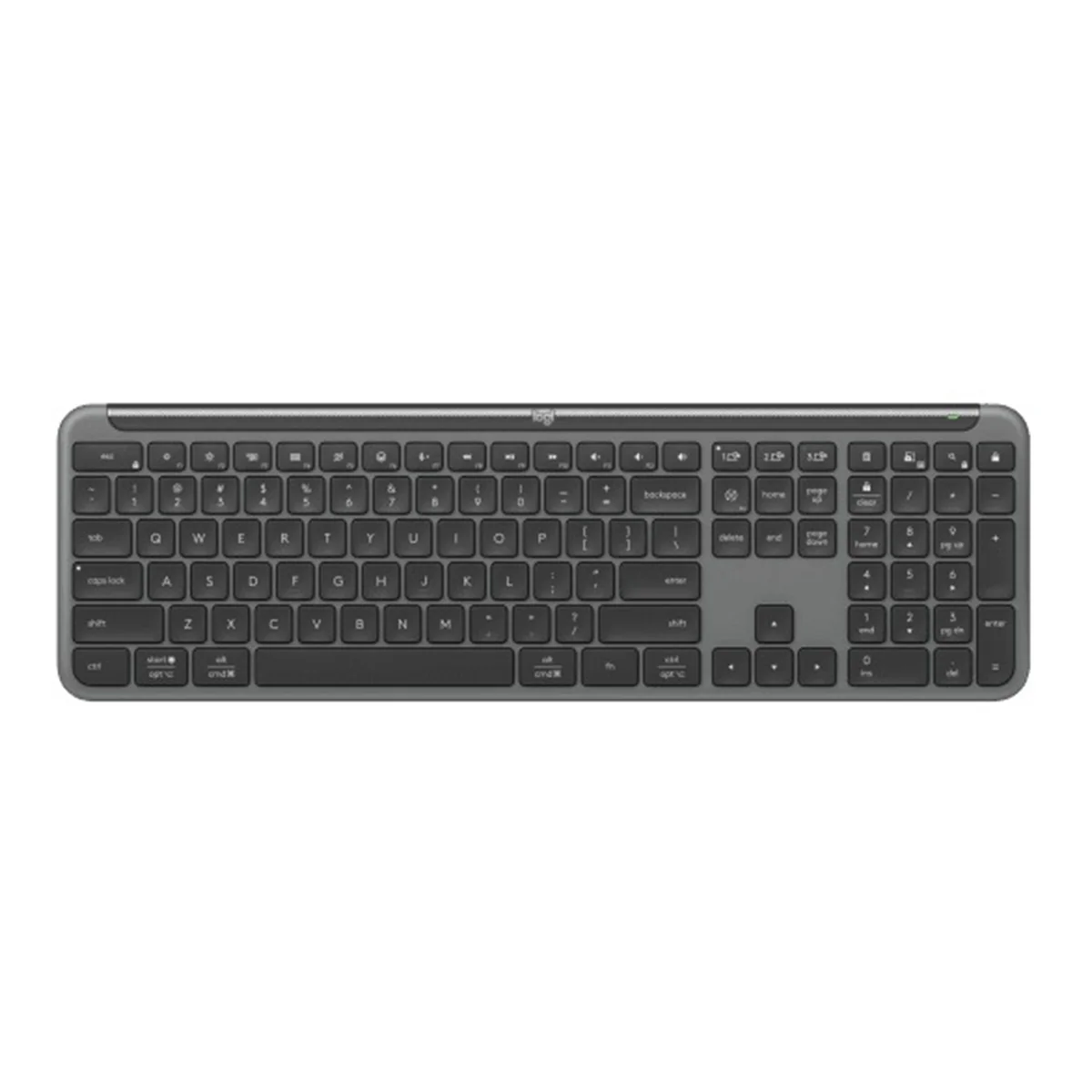 Logitech Signature Slim K950 Full-Size Wireless Keyboard (Graphite, Off-White) - Image 2