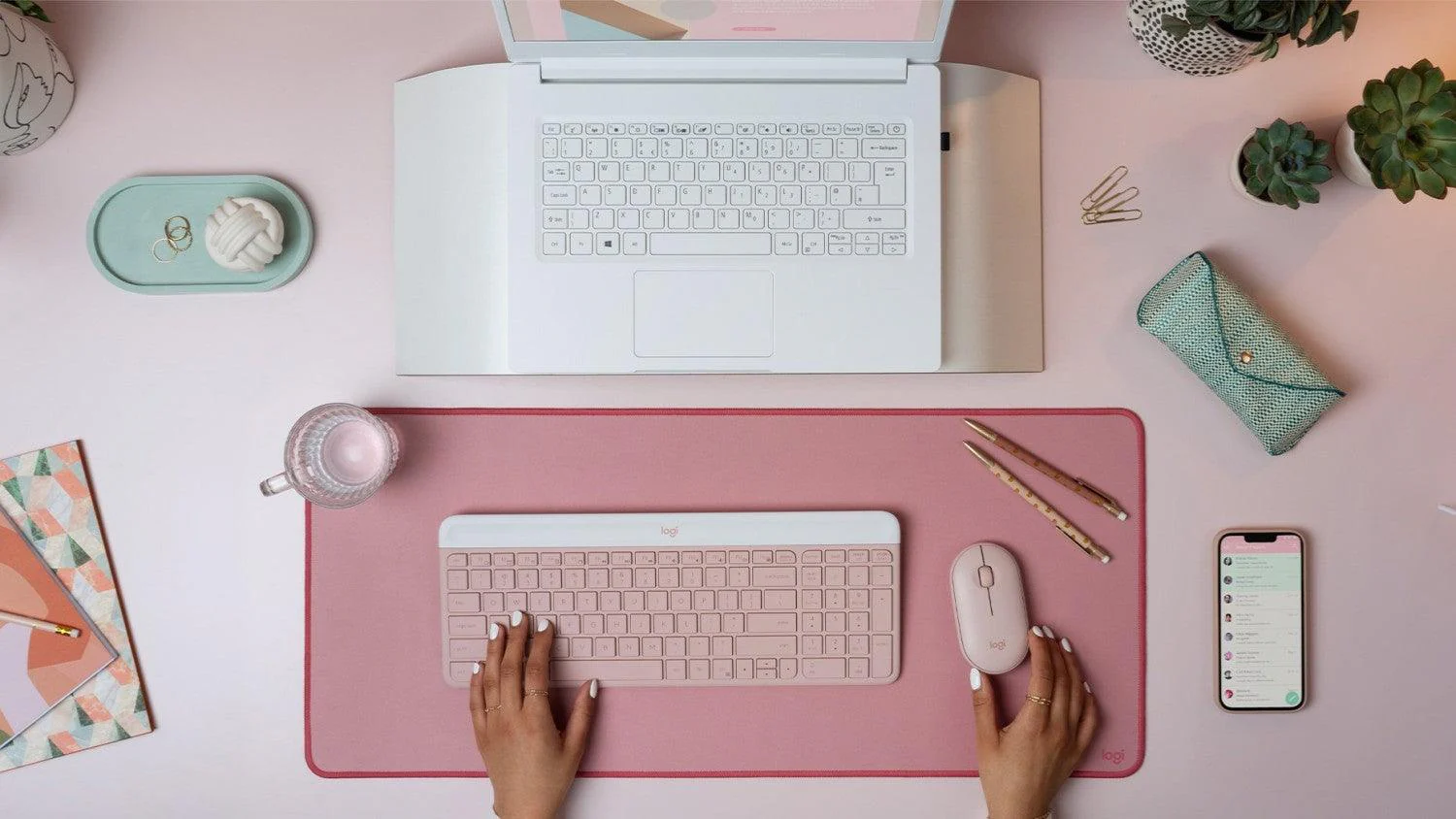 Logitech Slim Combo Mk470 Wireless Keyboard And Mouse (Rose) - Image 8