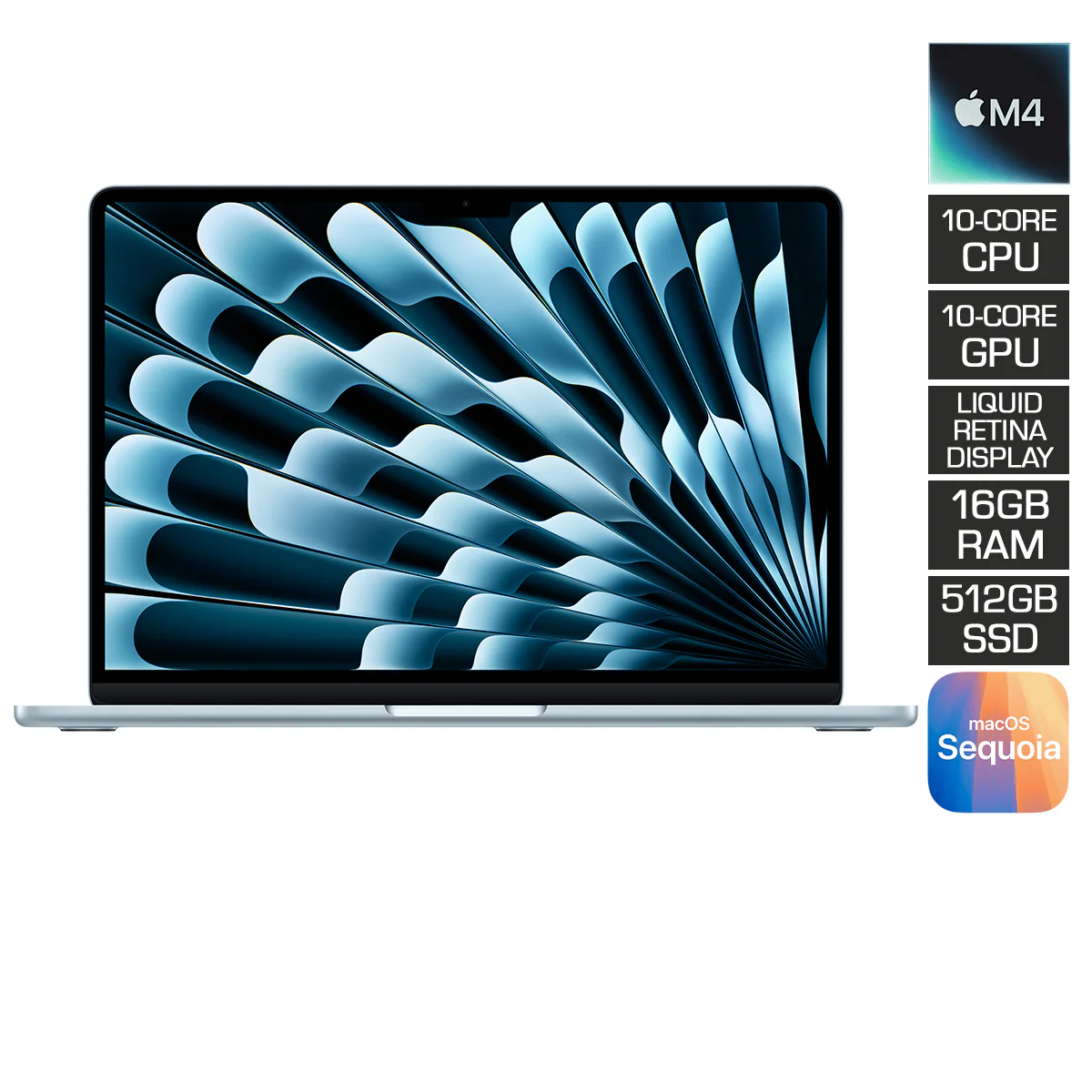 MacBook Air 13" 16GB+512GB M4 Chip with 10-Core CPU & 10-Core GPU (Sky Blue) (MC6U4PP/A)