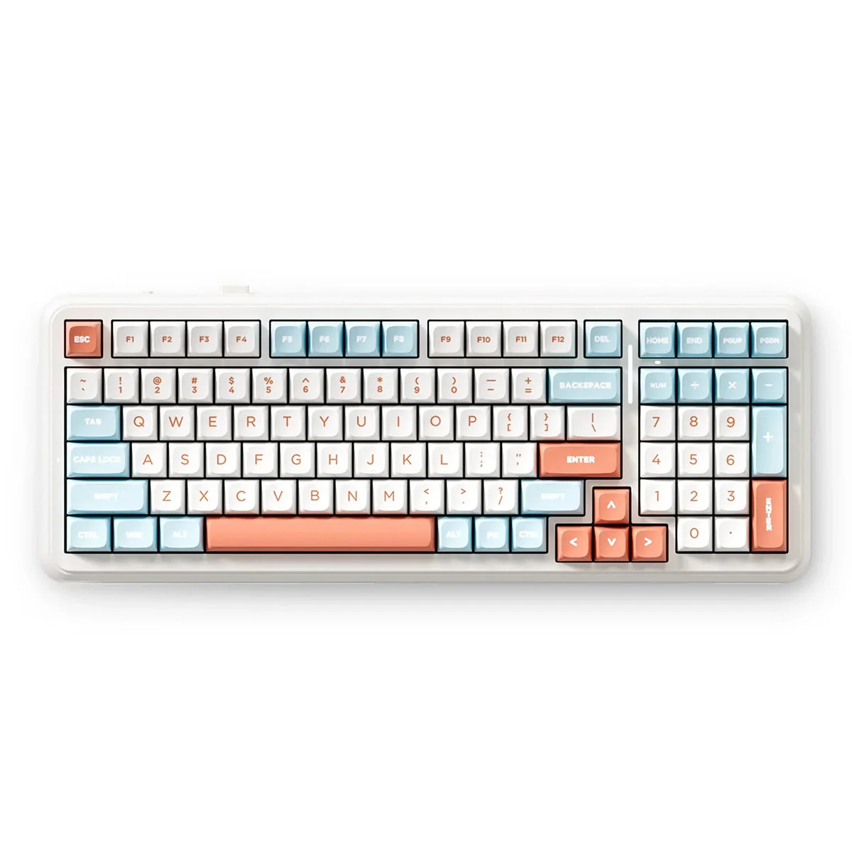MCHOSE K99 V2 RGB Tri-Mode Hot-Swappable Mechanical Keyboard (Horizon Orange) (Hyacinth Purple Switch) - Image 2