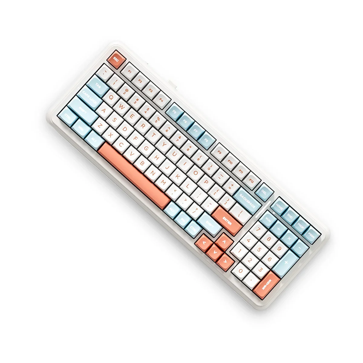 MCHOSE K99 V2 RGB Tri-Mode Hot-Swappable Mechanical Keyboard (Horizon Orange) (Hyacinth Purple Switch) - Image 5