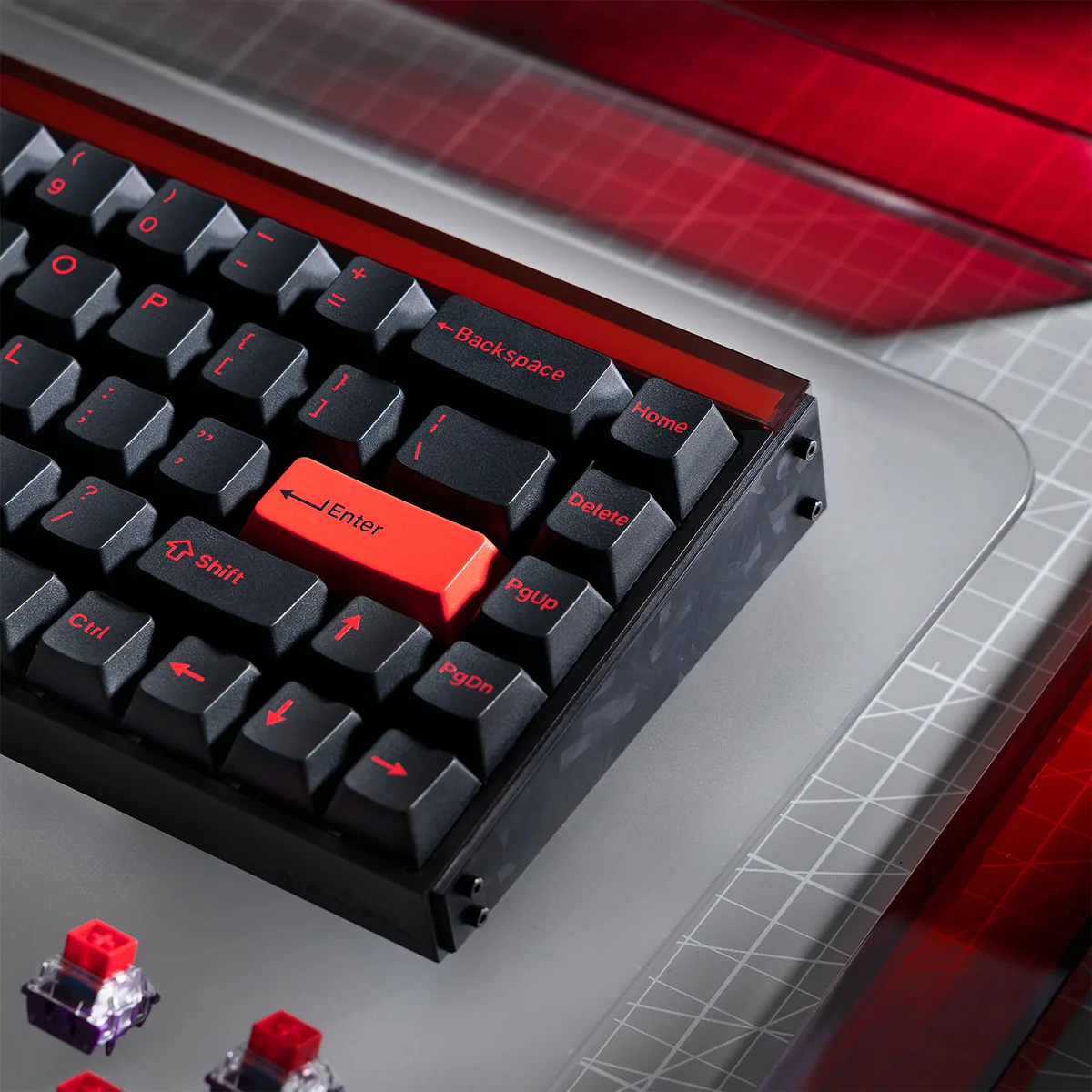MelGeek MADE68 Ultra DIY Aluminum Alloy Case Magnetic Gaming Keyboard (Electrophoresis White, Anodized Black, Anodized Silver) - Image 12