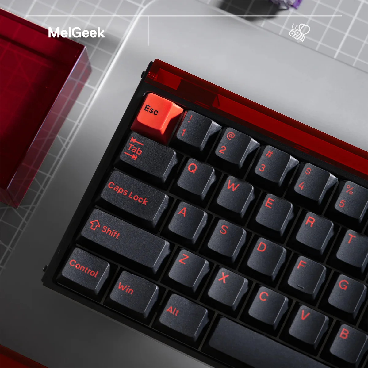 MelGeek MADE68 Ultra DIY Aluminum Alloy Case Magnetic Gaming Keyboard (Electrophoresis White, Anodized Black, Anodized Silver) - Image 14