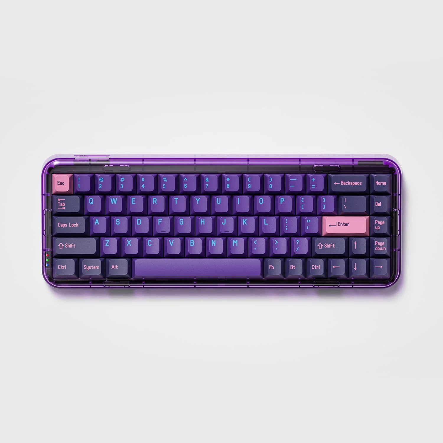 MelGeek MOJO68 Neon Custom & Programmable Mechanical Keyboard (Gateron Pro White) - Image 3