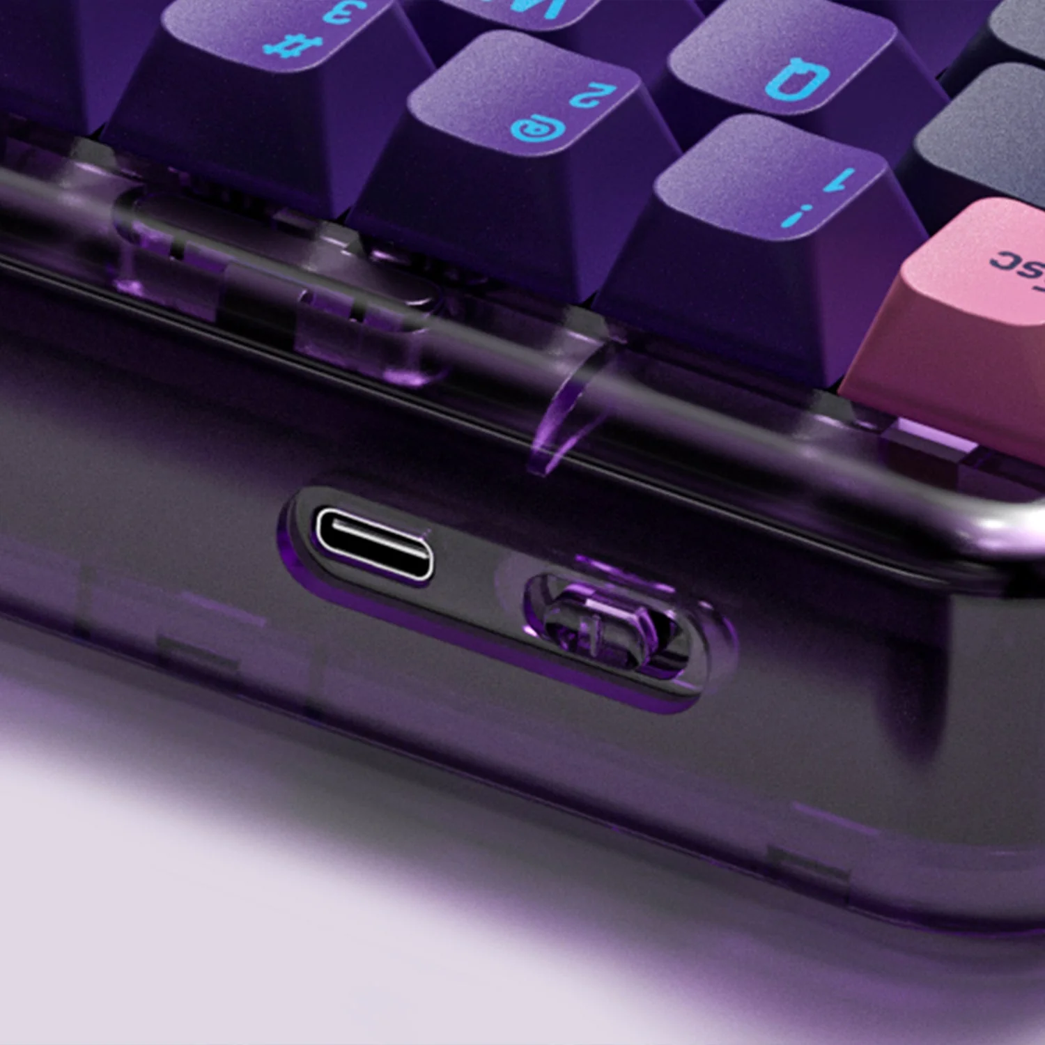MelGeek MOJO68 Neon Custom & Programmable Mechanical Keyboard (Gateron Pro White) - Image 7