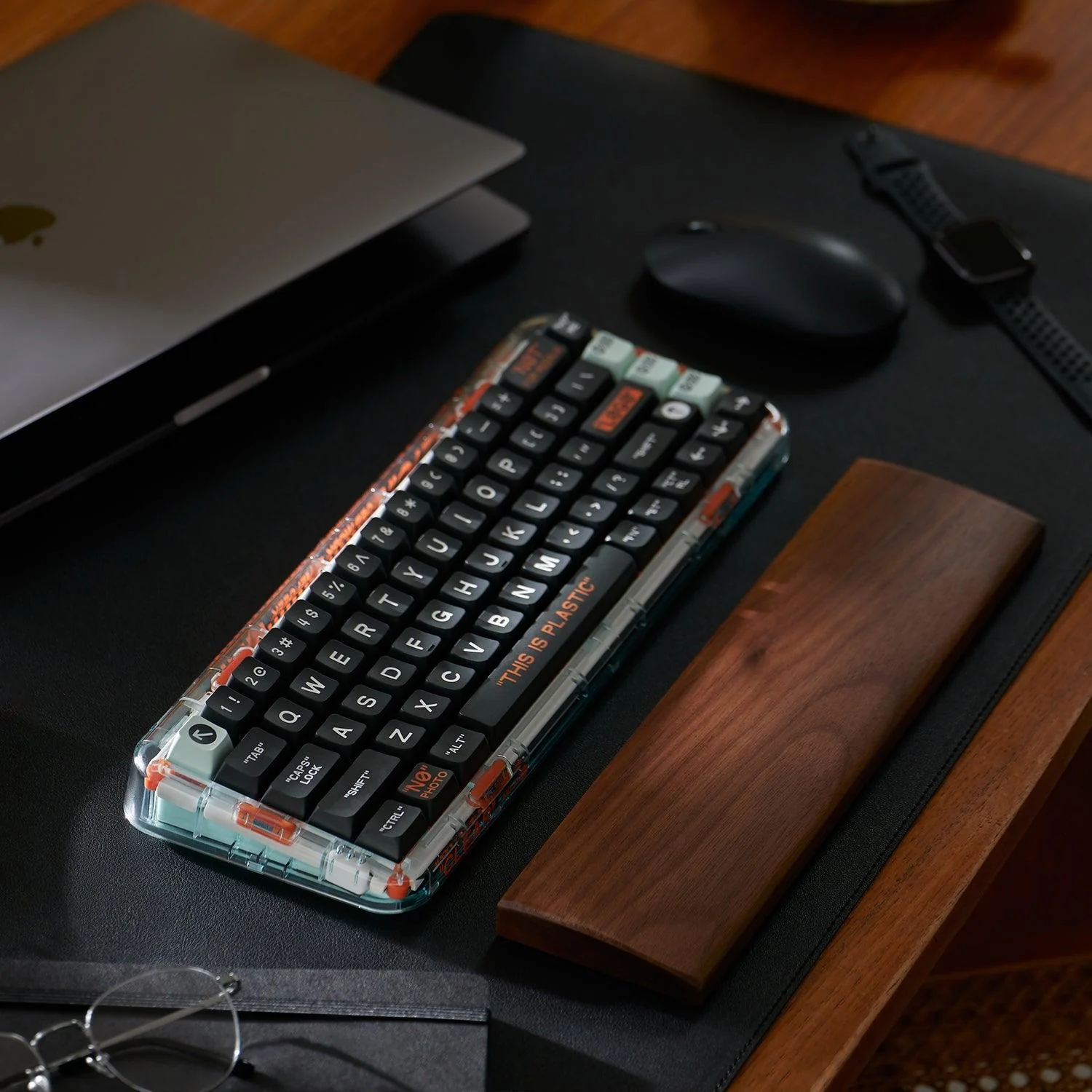 MelGeek MOJO68 Plastic Dark Night See-Through Custom Programmable Mechanical Keyboard (Kailh Custom Plastic Switch) - Image 11