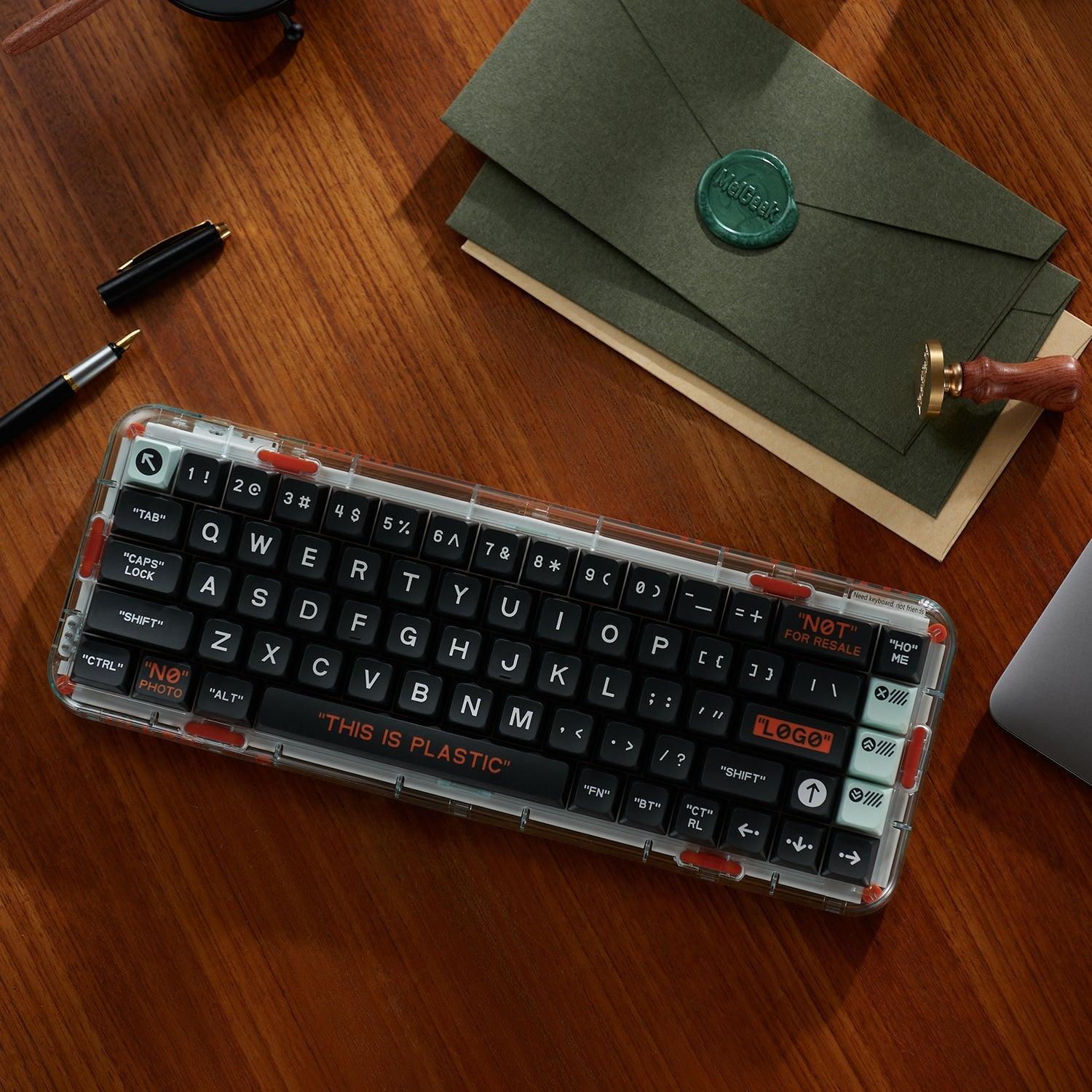 MelGeek MOJO68 Plastic Dark Night See-Through Custom Programmable Mechanical Keyboard (Kailh Custom Plastic Switch) - Image 13