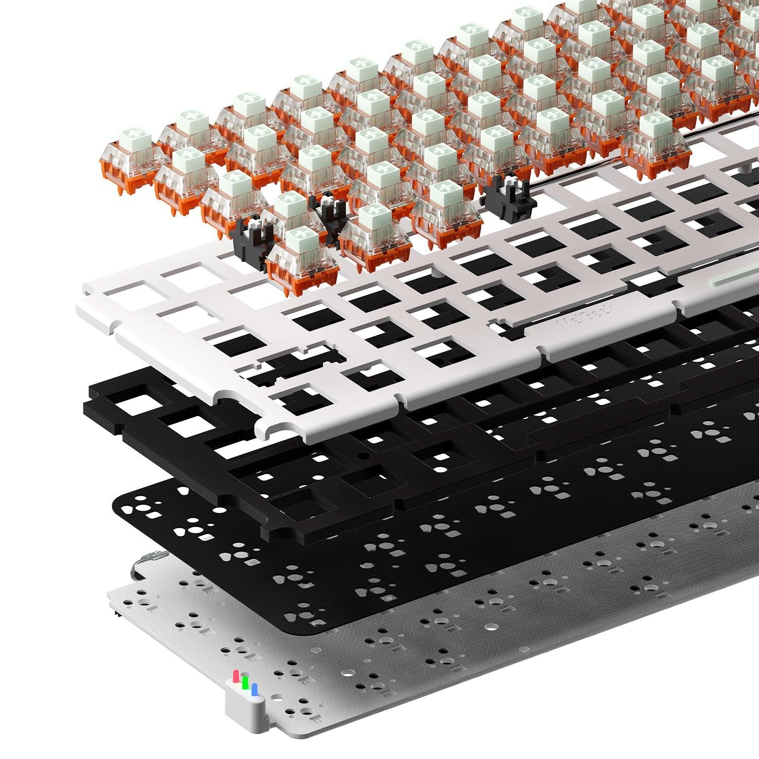 MelGeek MOJO68 Plastic Dark Night See-Through Custom Programmable Mechanical Keyboard (Kailh Custom Plastic Switch) - Image 15