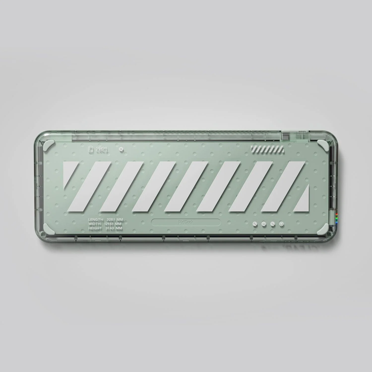 MelGeek MOJO68 Plastic See-Through Custom Programmable Mechanical Keyboard (Gateron Pro Brown) - Image 2