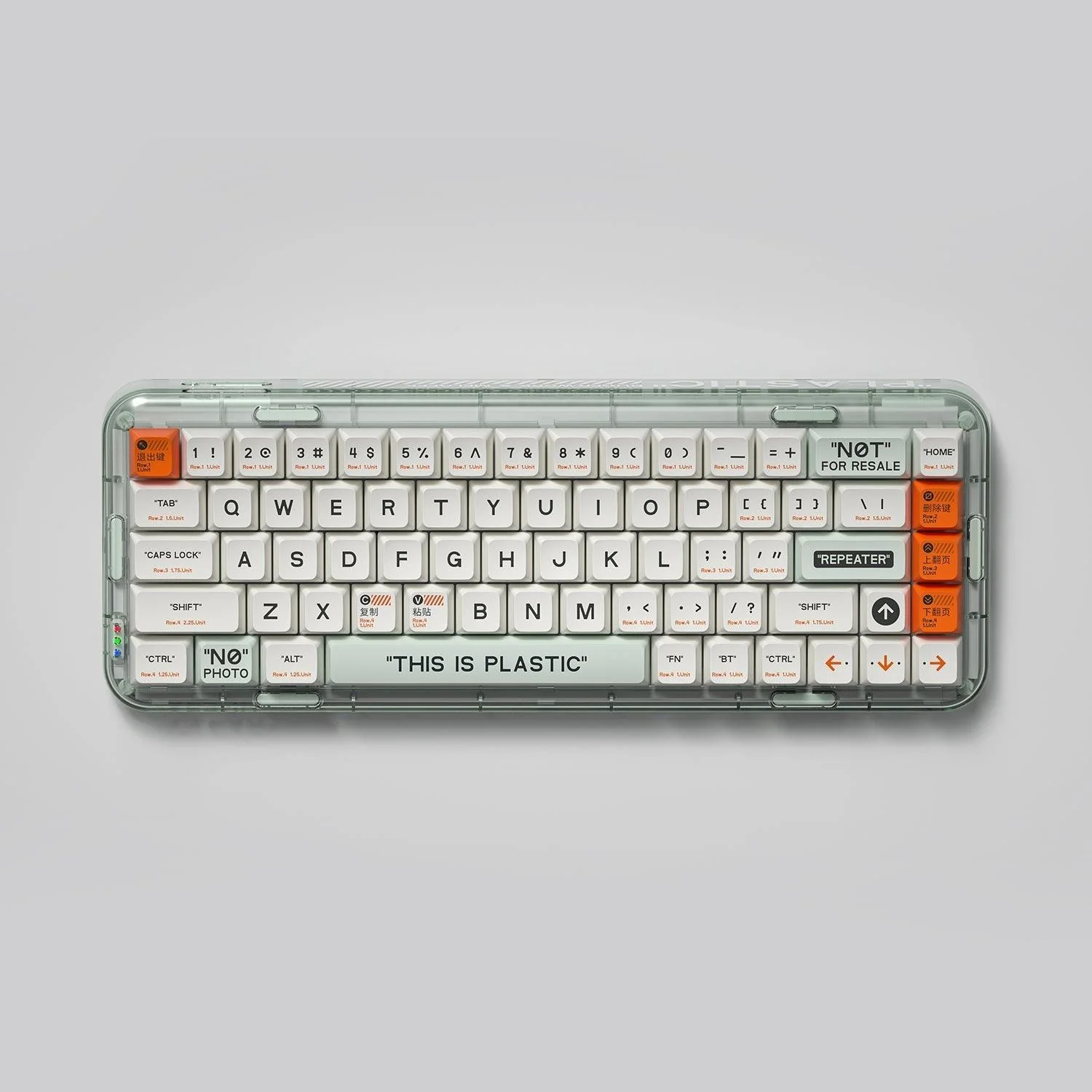 MelGeek MOJO68 Plastic See-Through Custom Programmable Mechanical Keyboard (Kailh Custom Plastic Switch) - Image 2