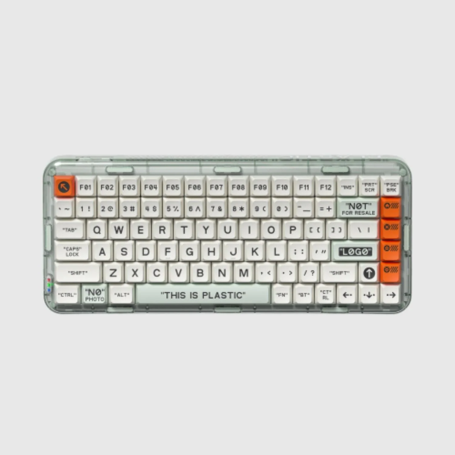MelGeek MOJO84 Plastic See-Through Custom Programmable Mechanical Keyboard (Kailh Box Brown) - Image 2