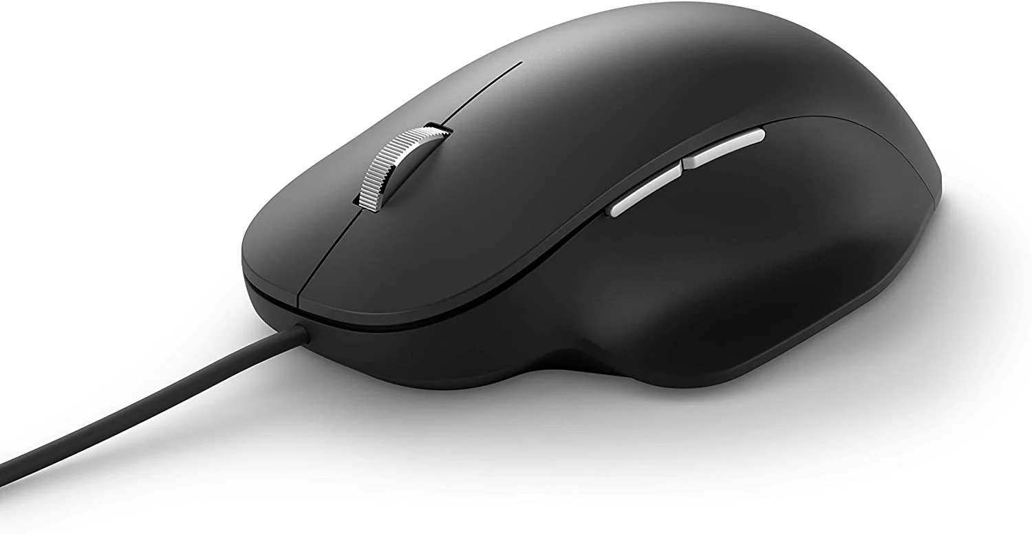 Microsoft Lion Rock Wired Ergonomic Mouse (Black) (RJG-00005) - Image 4