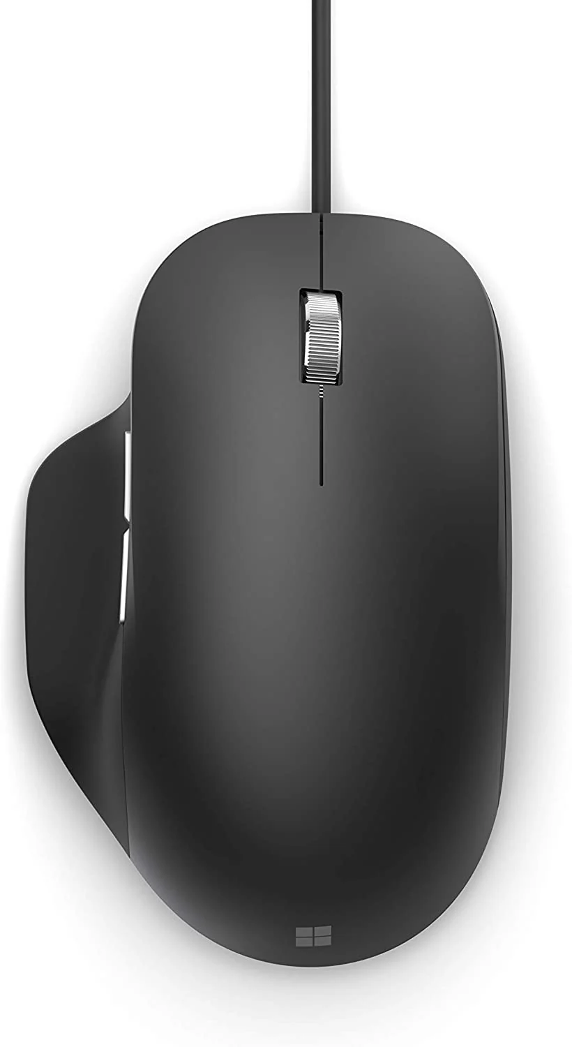 Microsoft Lion Rock Wired Ergonomic Mouse (Black) (RJG-00005) - Image 5