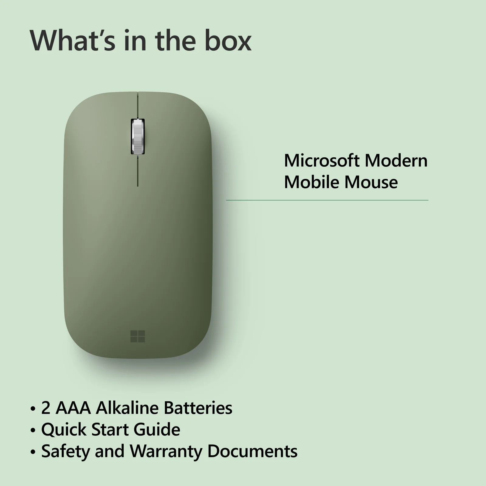 Microsoft Modern Bluetooth Mobile Mouse (Forest) (KTF-00093) - Image 3