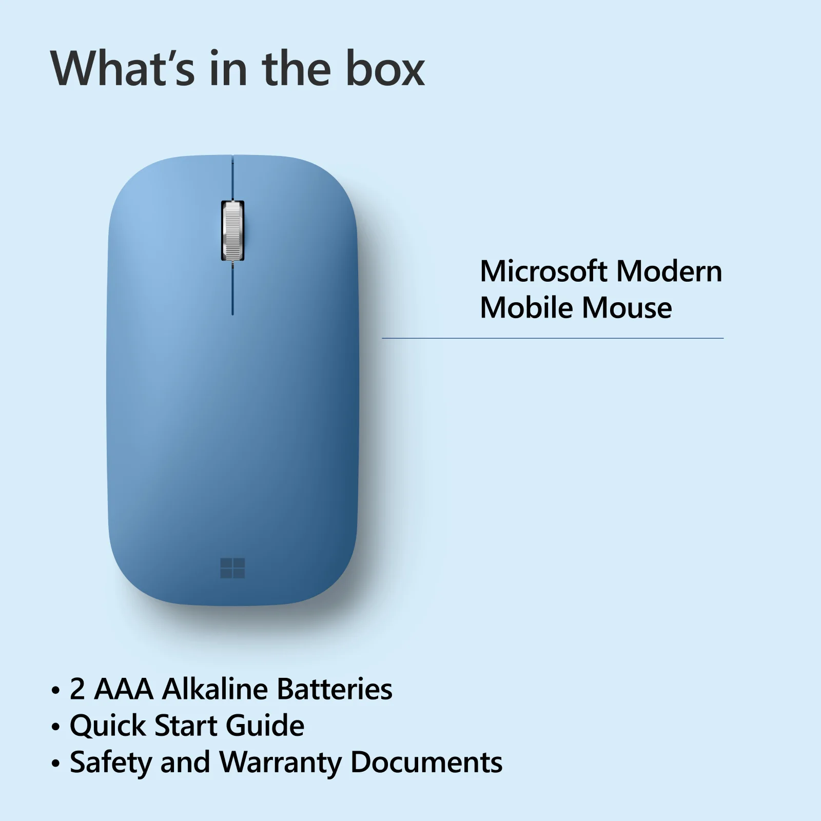 Microsoft Modern Bluetooth Mobile Mouse (Sapphire) (KTF-00077) - Image 3