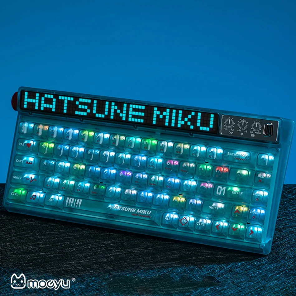 Moeyu Tri-Mode RGB Mechanical Keyboard (Hatsune Miku) - Image 3