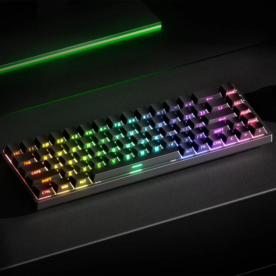 MonsGeek FUN68 HE Black Transparent Tri-Mode RGB Mechanical Keyboard (Flash Magnetic Switch) (103-FN68A-003) - Image 6