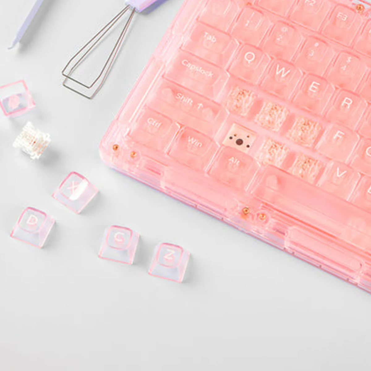 Monsgeek Ice 75 Multi-Mode RGB Hot-Swappable Transparent Mechanical Keyboard (Crystal Pro) - Image 7