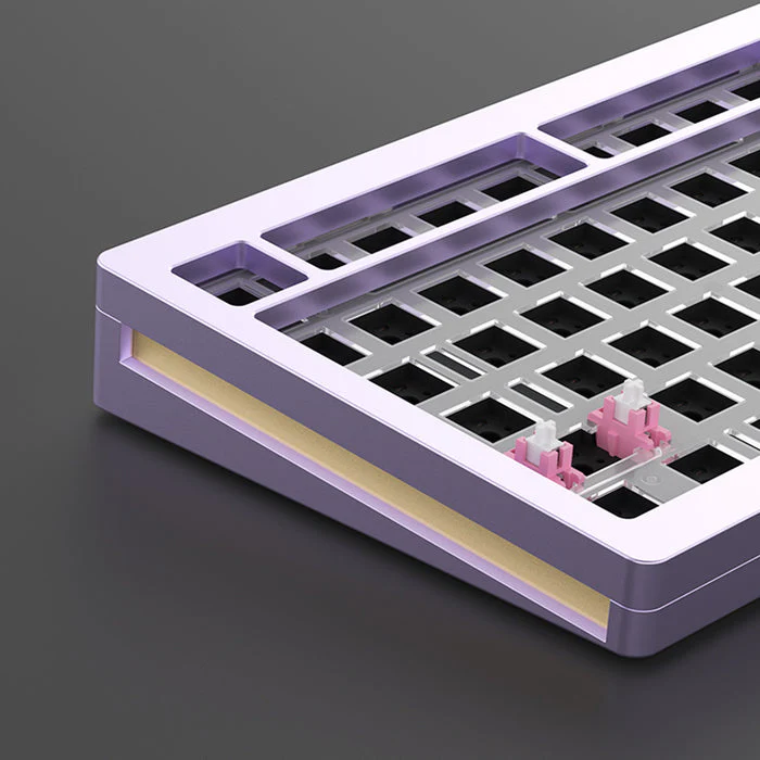MonsGeek M1 Aluminium Case Mechanical Keyboard Hot-Swappable Gasket DIY Kit (Purple) - Image 3