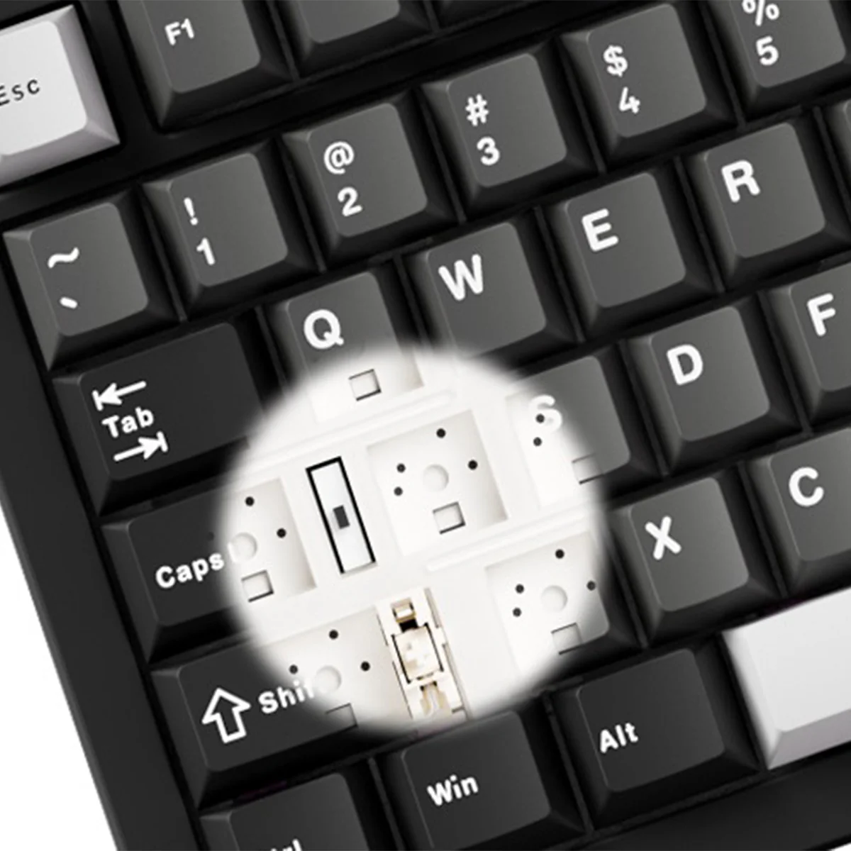 MonsGeek M1 V5 Black & Silver Aluminum Case Multi-Mode RGB Hot-Swappable Mechanical Keyboard (Akko Mirror Switch, Akko Cilantro Switch) - Image 4