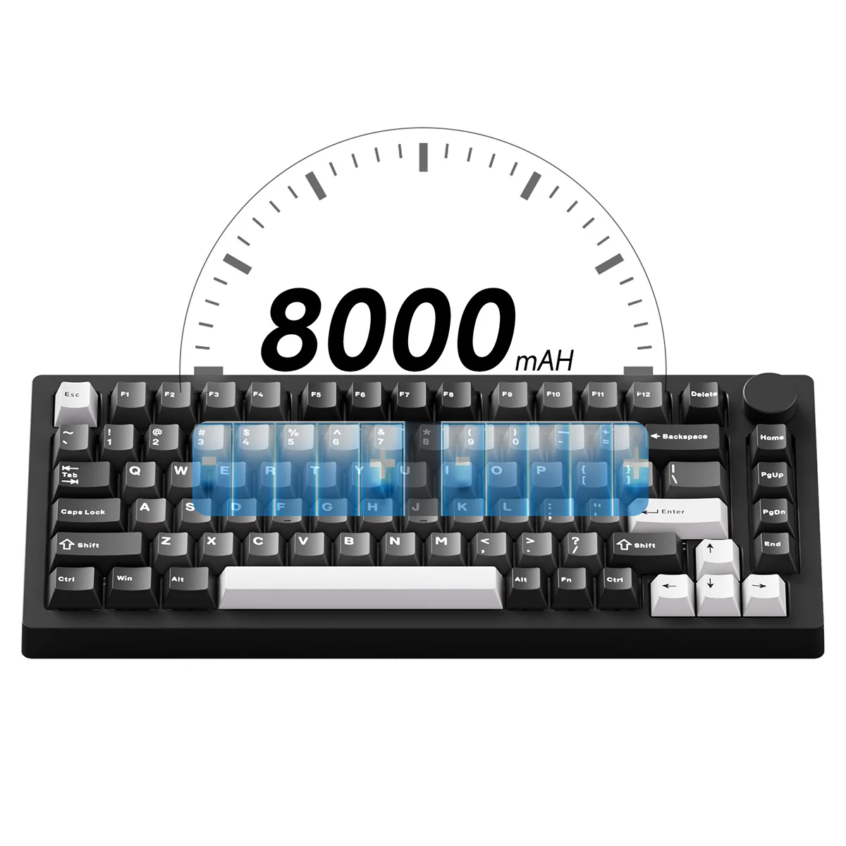 MonsGeek M1 V5 Black & Silver Aluminum Case Multi-Mode RGB Hot-Swappable Mechanical Keyboard (Akko Mirror Switch, Akko Cilantro Switch) - Image 9