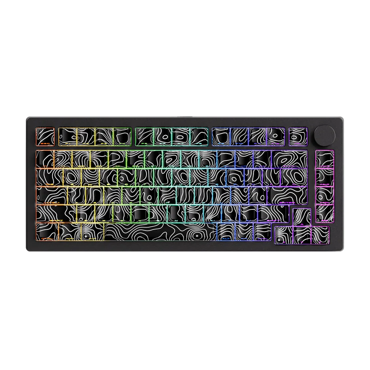 MonsGeek M1 V5 Contour Lines Aluminum Case Multi-Mode RGB Hot-Swappable Mechanical Keyboard (Black) (Akko V3 Piano Pro Switch) - Image 2