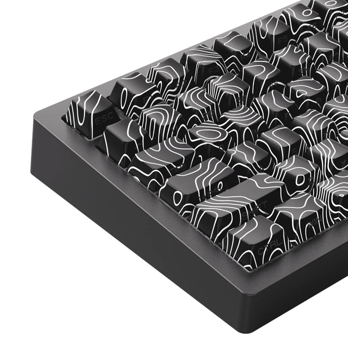 MonsGeek M1 V5 Contour Lines Aluminum Case Multi-Mode RGB Hot-Swappable Mechanical Keyboard (Black) (Akko V3 Piano Pro Switch) - Image 6