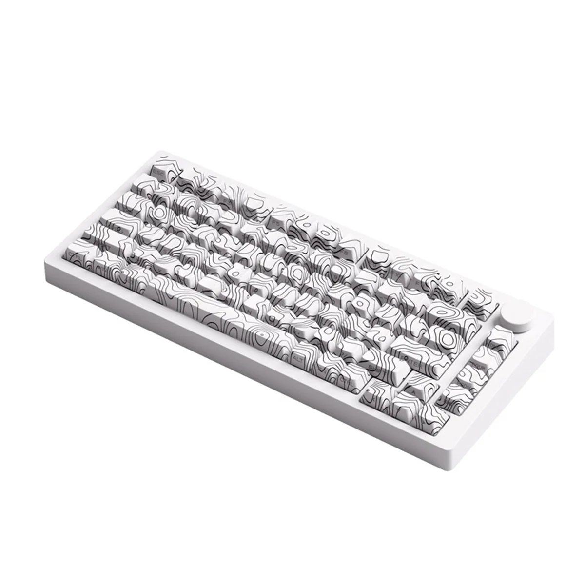 MonsGeek M1 V5 Contour Lines Aluminum Case Multi-Mode RGB Hot-Swappable Mechanical Keyboard (White) (Akko V3 Piano Pro Switch) - Image 7