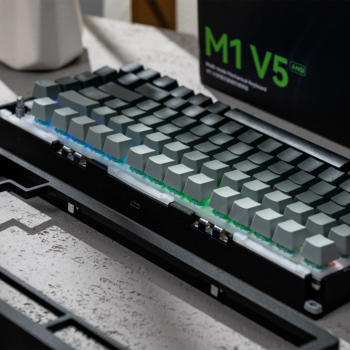 MonsGeek M1 V5 HE-SP Aluminum Case Multi-Mode RGB Hot-Swappable Mechanical Keyboard (Dark Night) (Akko Glare Magnetic Switch) - Image 5