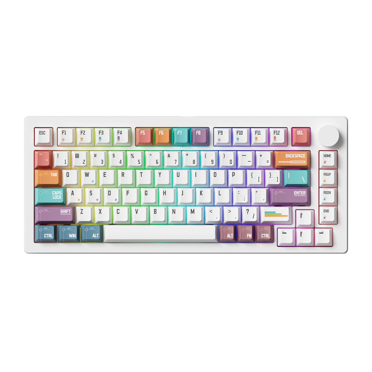 MonsGeek M1 V5 VIA Timeline Aluminum Case Multi-Mode RGB Hot-Swappable Mechanical Keyboard (Akko Rosewood Switch) - Image 2