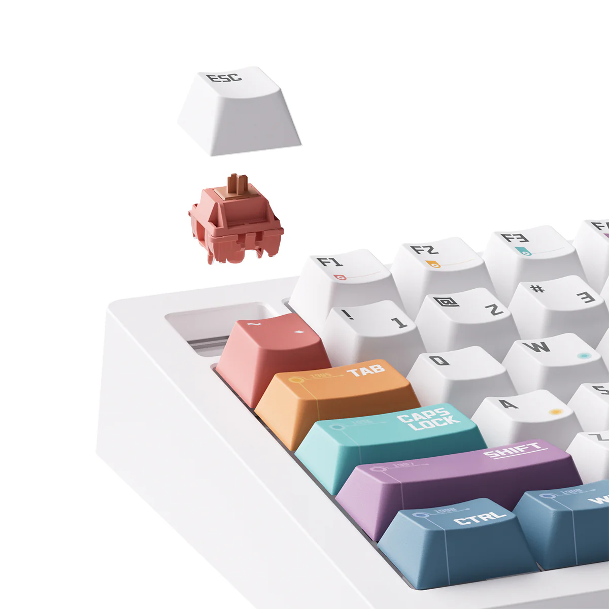 MonsGeek M1 V5 VIA Timeline Aluminum Case Multi-Mode RGB Hot-Swappable Mechanical Keyboard (Akko Rosewood Switch) - Image 8