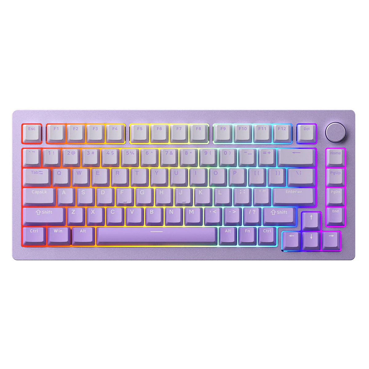 MonsGeek M1W V3 Aluminum Case Multi-Mode RGB Hot-Swappable Mechanical Keyboard (Purple) (V3 Cream Yellow Pro Switch) - Image 2