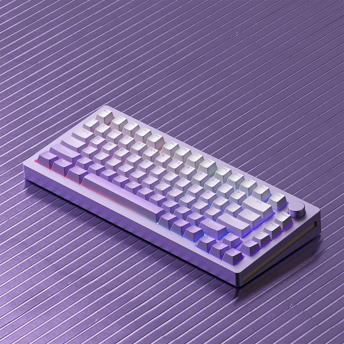 MonsGeek M1W V3 Aluminum Case Multi-Mode RGB Hot-Swappable Mechanical Keyboard (Purple) (V3 Cream Yellow Pro Switch) - Image 4
