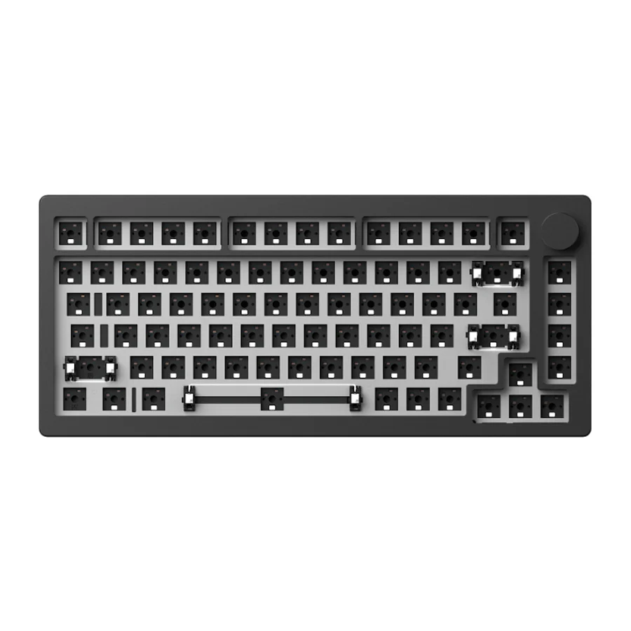 Monsgeek M1W V3 Barebone DIY Kit Aluminum Case Multi-Mode RGB Hot-Swappable Mechanical Keyboard (Dark Night)