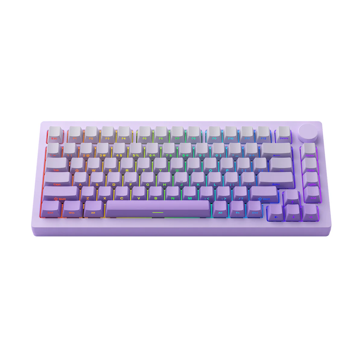 Monsgeek M1W V3 HE-SP Aluminum Case Multi-Mode RGB Mechanical Keyboard (Lilac Purple) (Akko Cream Yellow Magnetic Switch) - Image 2