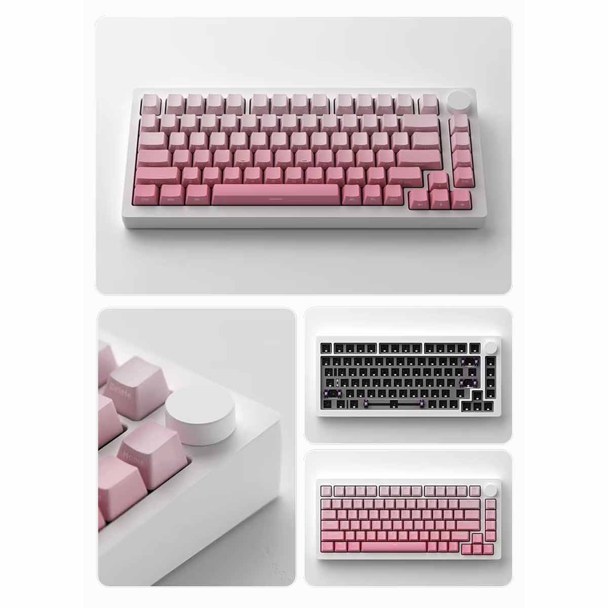 MonsGeek M1W V3 HE-SP Aluminum Case Multi-Mode RGB Mechanical Keyboard (Moonlight White) (Akko Cream Yellow Magnetic Switch) - Image 4