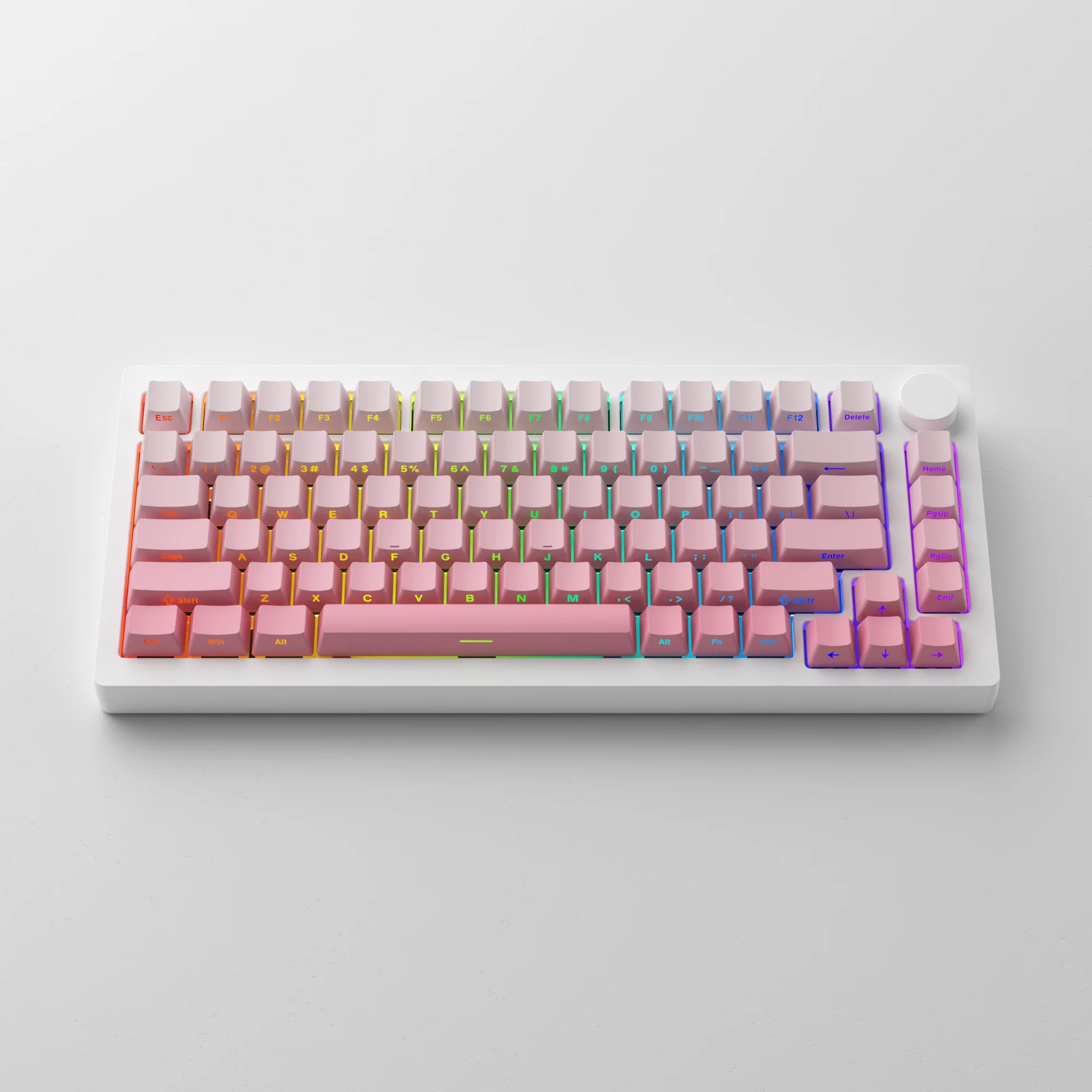 MonsGeek M1W V3 SP Aluminum Case Multi-Mode RGB Hot-Swappable Mechanical Keyboard (Moonlight White) (Akko V3 Piano Pro Switch) - Image 4